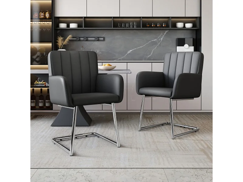 2er Set Esszimmerstühle,Sessel mit Metallbeine,Lounge-Stuhl,Wohnzimmerstuhl,für Shlafzimmer