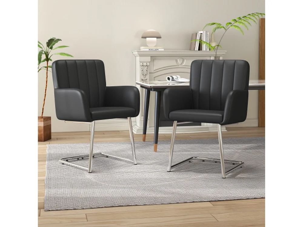 2er Set Esszimmerstühle,Sessel mit Metallbeine,Lounge-Stuhl,Wohnzimmerstuhl,für Shlafzimmer