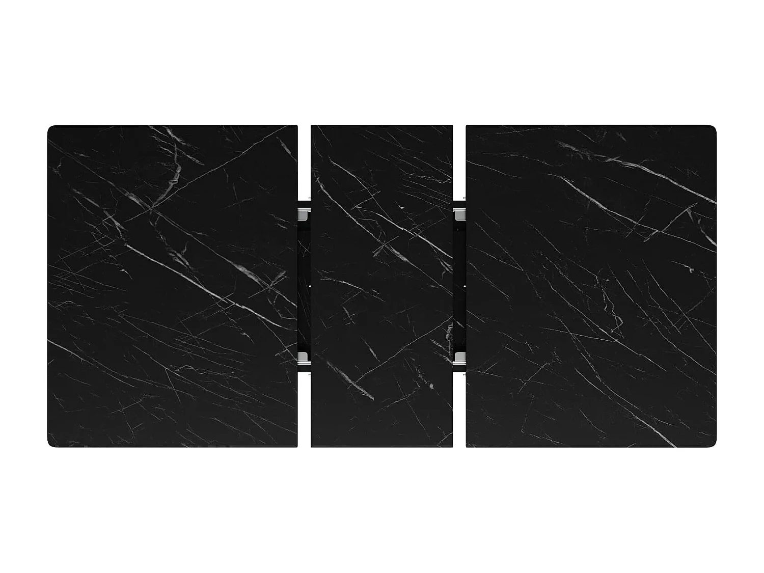 Ausziehbarer Esstisch, Esstisch, Küchentisch, Balkontisch, Esstisch aus Holz, ausziehbarer Esstisch, 120–160 cm, Platz für bis zu 6 Personen,schwarz