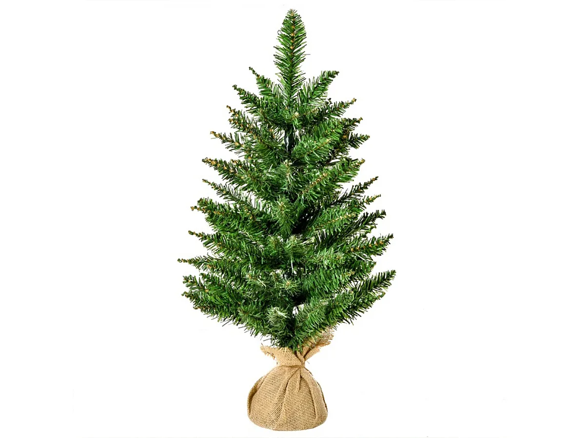 Weihnachtsbäume mit Zementständer Mini-Christbaum Künstlichen Weihnachten Tannenbaum Weihnachtsdekoration 60 cm hoch