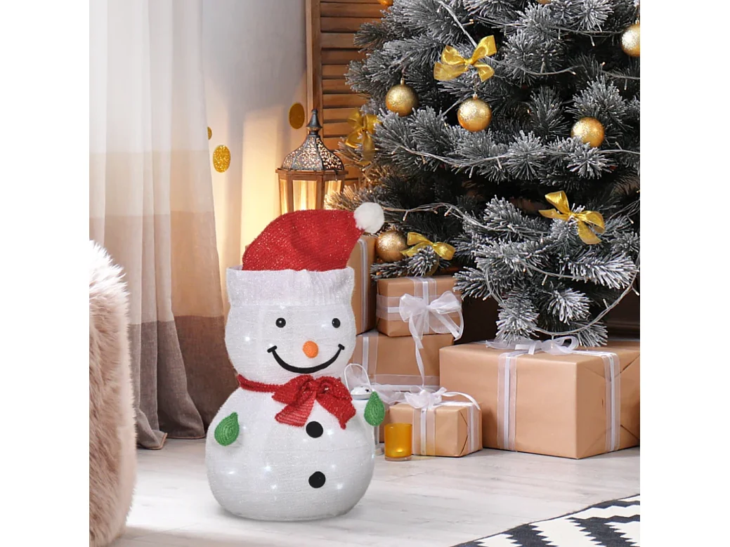 Weihnachtsdekoration Schneemann Outdoor, Weihnachtsdeko Weihnachtslicht,LEDS, 30 cm x 30 cm x 51 cm