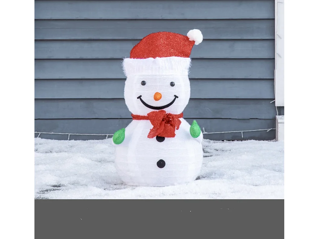 Weihnachtsdekoration Schneemann Outdoor, Weihnachtsdeko Weihnachtslicht,LEDS, 30 cm x 30 cm x 51 cm
