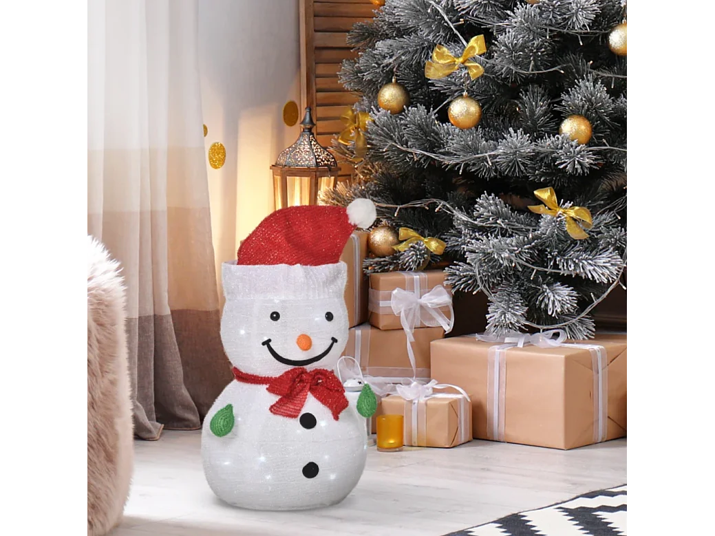 Weihnachtsdekoration Schneemann Outdoor, Weihnachtsdeko Weihnachtslicht,LEDS, 30 cm x 30 cm x 51 cm