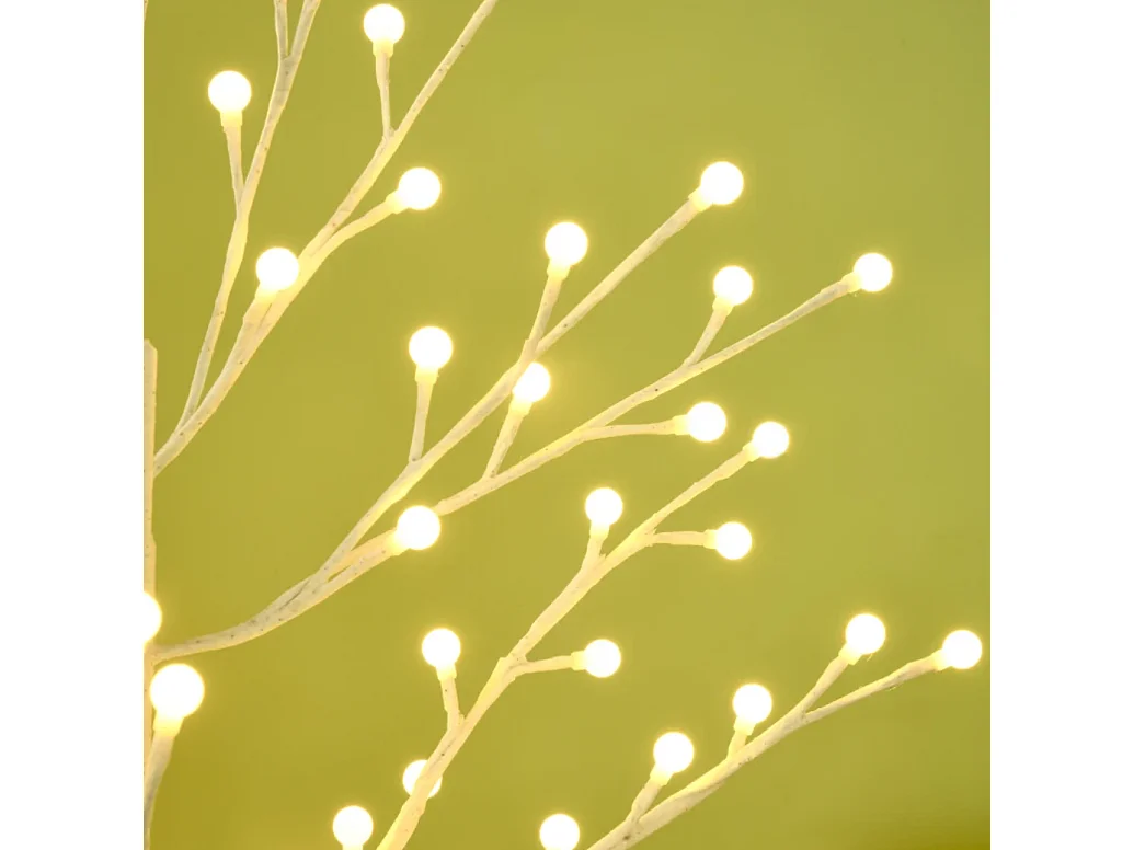 Künstliche mit 120 LED-Lichtern, 3 Helligkeitsstufen, Deko-Pflanze faltbare Äste,150 cm