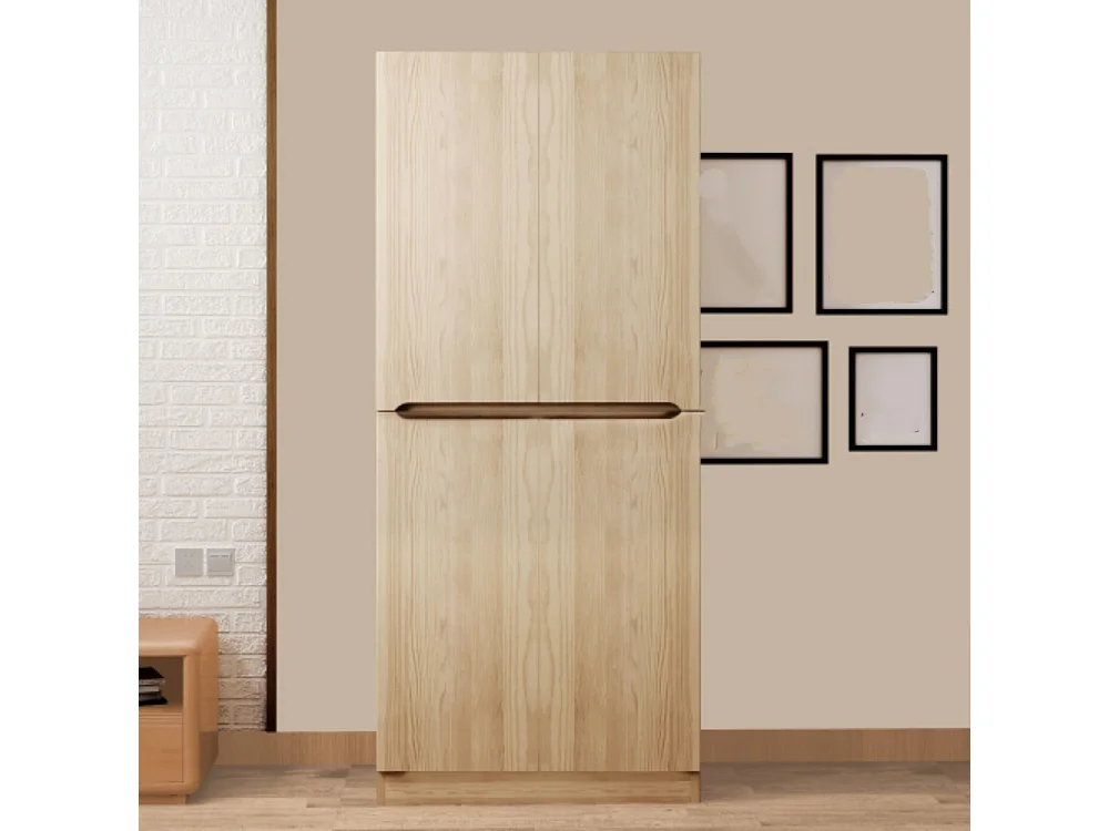 Kleiderschrank, Doppeltür-Design mit kleinem Staufach 70 × 40 × 170 cm