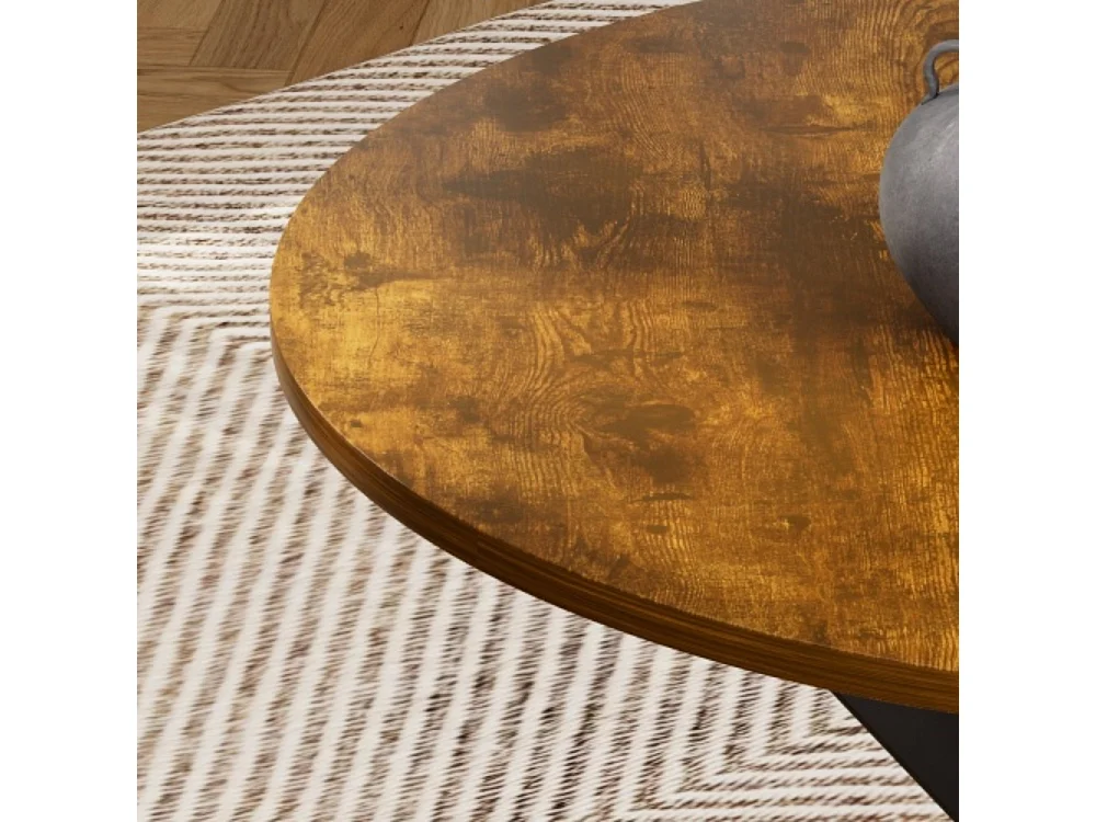 Runder Esstisch,platzsparender Küchentisch mit stabilen Metallbeinen,für Esszimmer oder Wohnzimmer 90 cm