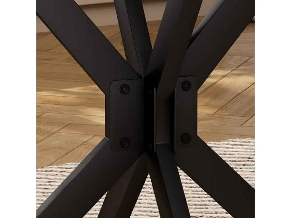 Runder Esstisch,platzsparender Küchentisch mit stabilen Metallbeinen,für Esszimmer oder Wohnzimmer 90 cm