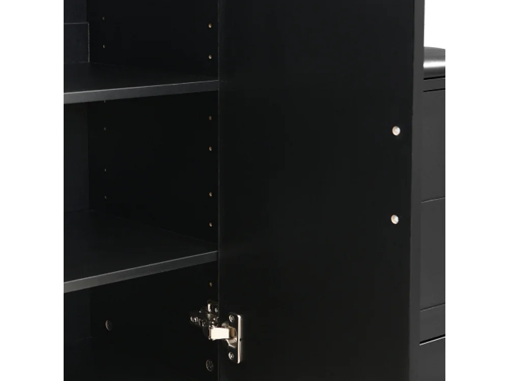 Kompaktgarderoben,Garderobenschrank und Schuhschrankkombination, Eingangsschrank, multifunktionales Lagerregal mit Spiegel