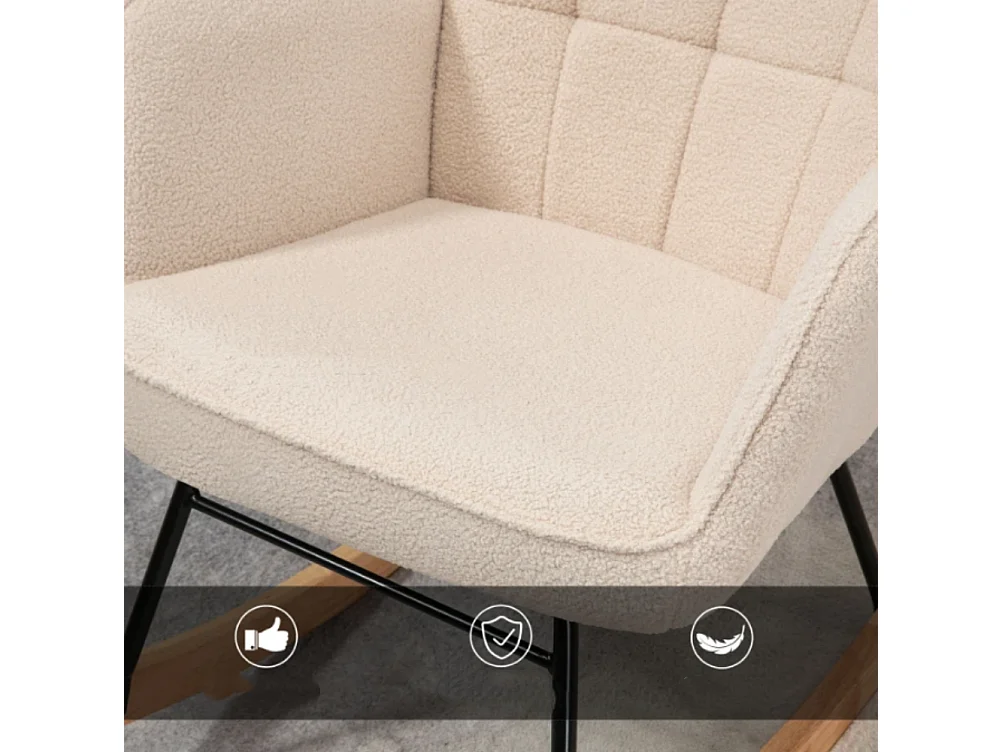 Schaukelstuhl im Retro-Design,Sessel, Einzelsessel, Relaxsessel, 98 cm x 71 cm x 101 cm