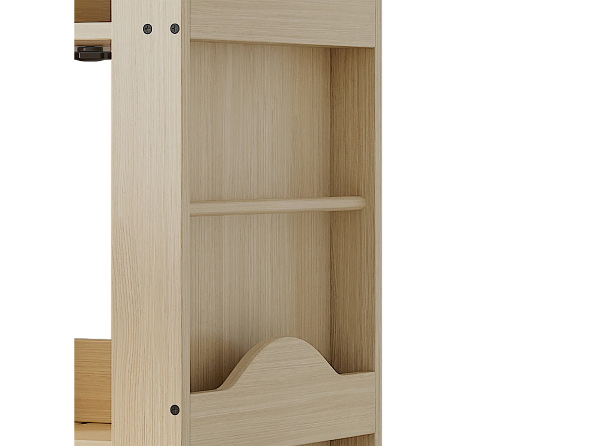 Bücherregal mit 360-Grad-Drehfunktion Standregal Bücherschrank für Kinder und Erwachsene 142×63×63 cm