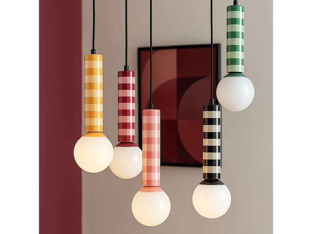 Rayado - Suspension à motif géométrique - Vert