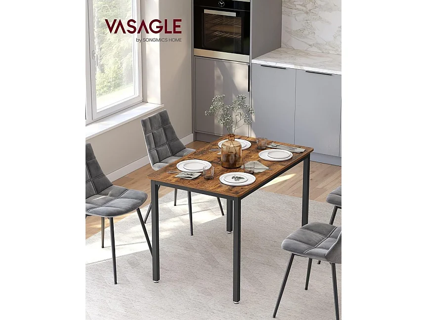 VASAGLE Table de salle à manger, Table de cuisine, 70 x 110 x 77 cm, Table de salle à manger pour 4 personnes, Table de salon, pour salle à manger, cuisine,