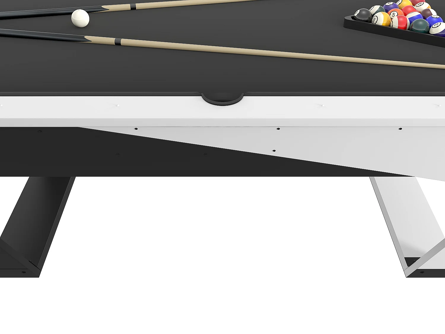 Table de billard - 213.4 x 122.4 x 81.3 cm - Noir et blanc - HARRISON