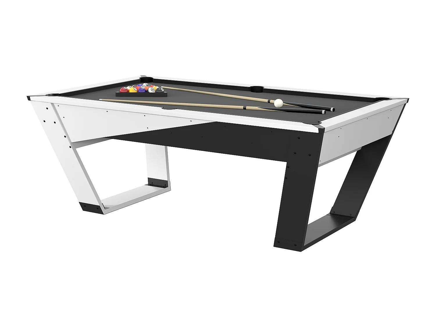 Table de billard - 213.4 x 122.4 x 81.3 cm - Noir et blanc - HARRISON