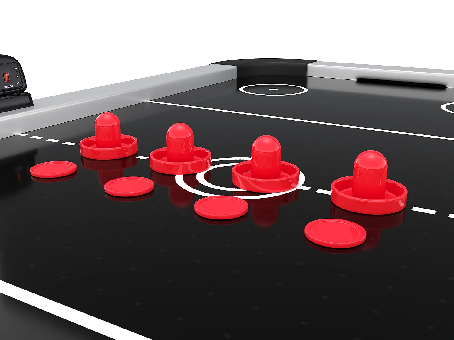 Table de Air Hockey - 184 x 96,5 x 81,2 cm - Noir - SKYLER