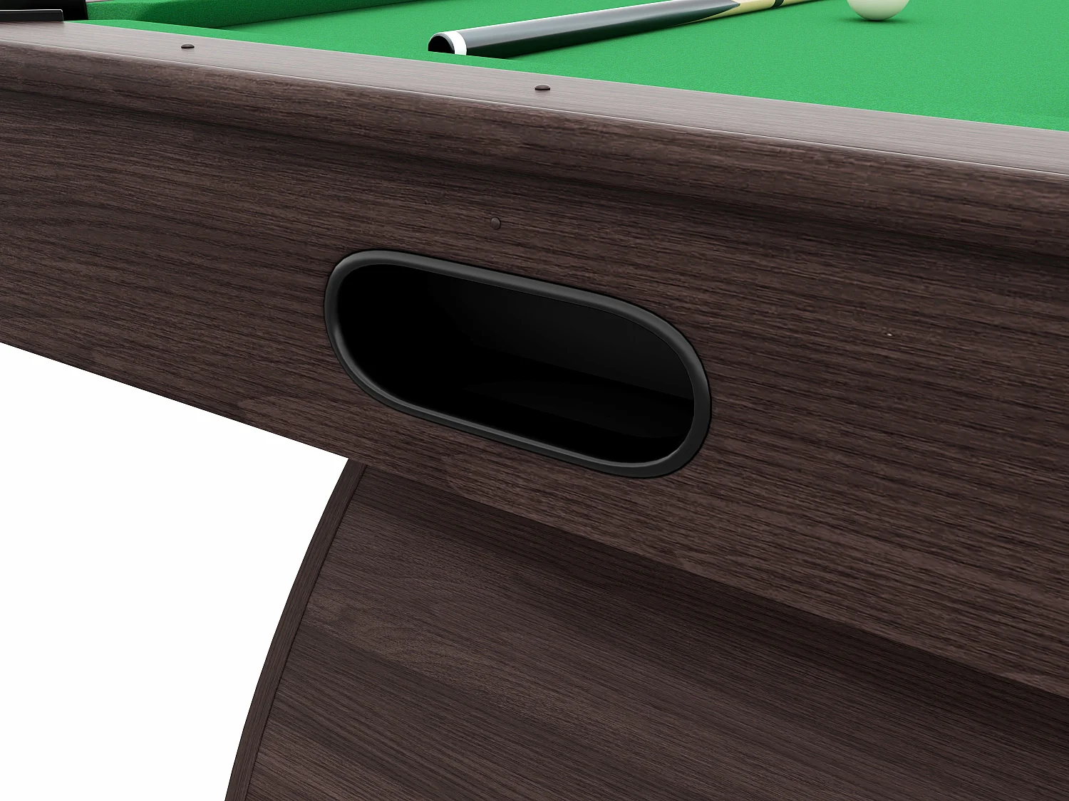Table de billard avec retour de boules automatique - 213.4 x 120.6 x 81.3 cm - Naturel foncé et vert - JACKSON
