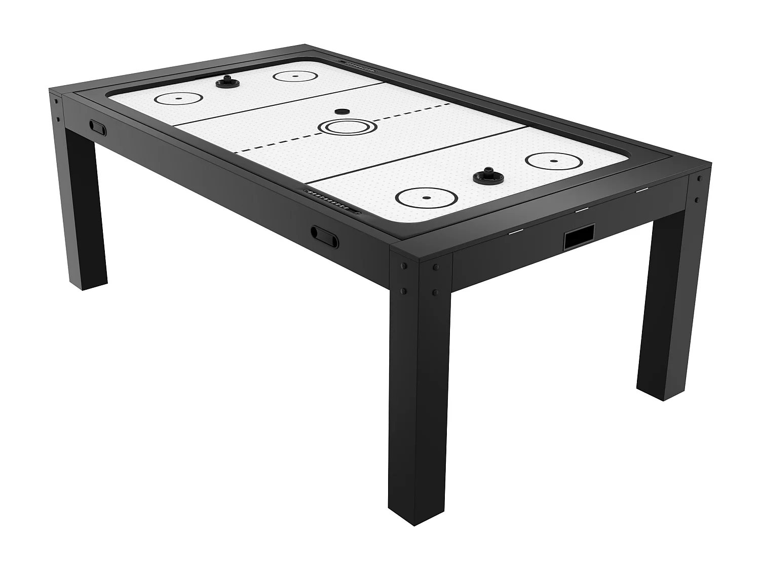 Table transformable 4 en 1 - Billard & Ping-pong & Air hockey - Noir - 213 x 121 x 81.2 cm - GRAYSON