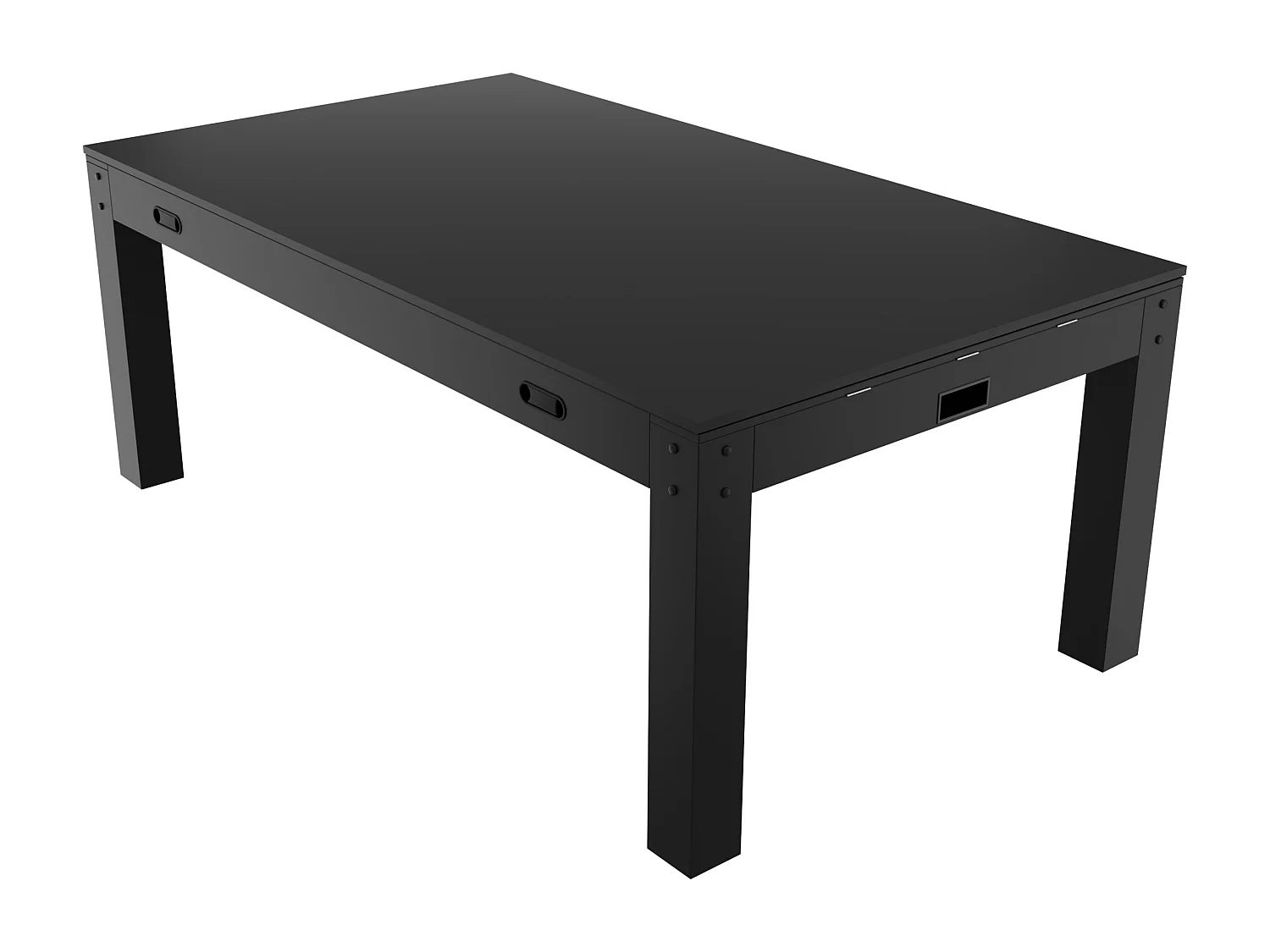 Table transformable 4 en 1 - Billard & Ping-pong & Air hockey - Noir - 213 x 121 x 81.2 cm - GRAYSON