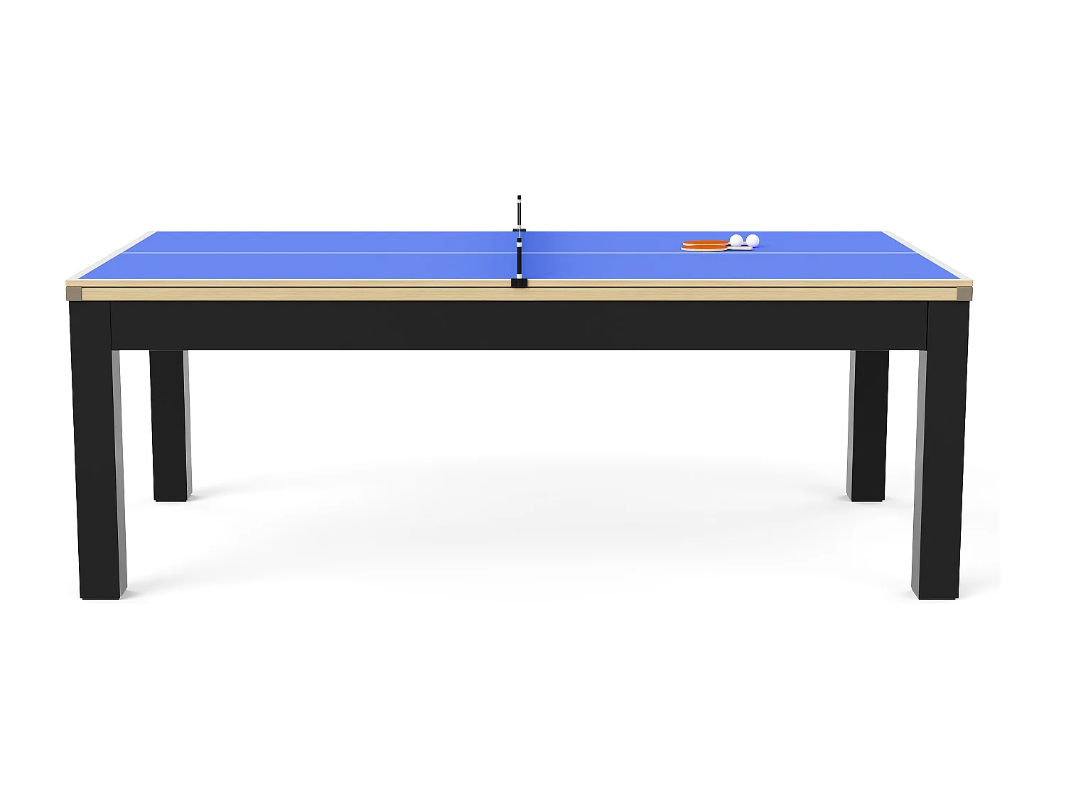 Table transformable - Billard & Ping-pong - 213 x 112 x 81.5 cm - Noir - BALTHAZAR