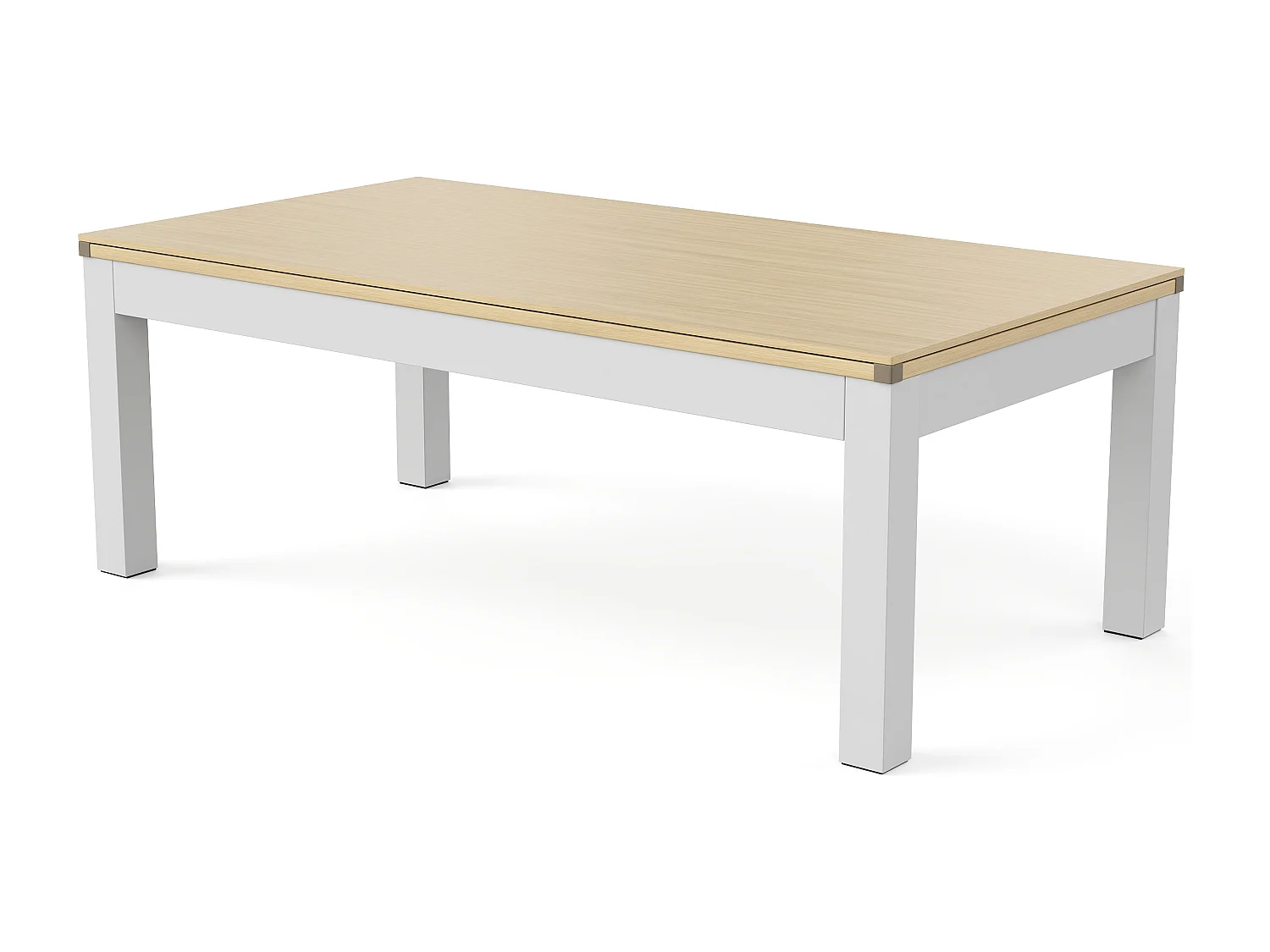 Table transformable - Billard & Ping-pong - 213 x 112 x 81.5 cm - Noir et Blanc - BALTHAZAR