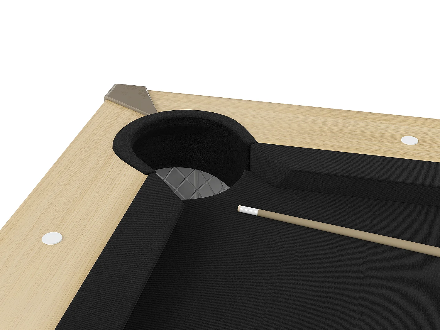 Table transformable - Billard & Ping-pong - 213 x 112 x 81.5 cm - Noir et Blanc - BALTHAZAR