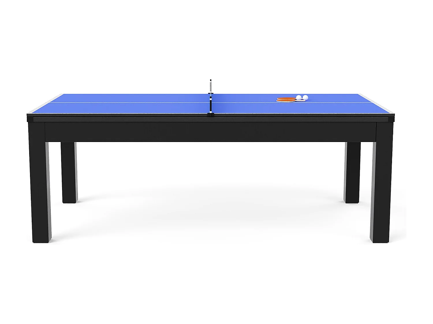 Table transformable - Billard & Ping-pong - 213 x 112 x 81.5 cm - Gris et Noir - BALTHAZAR