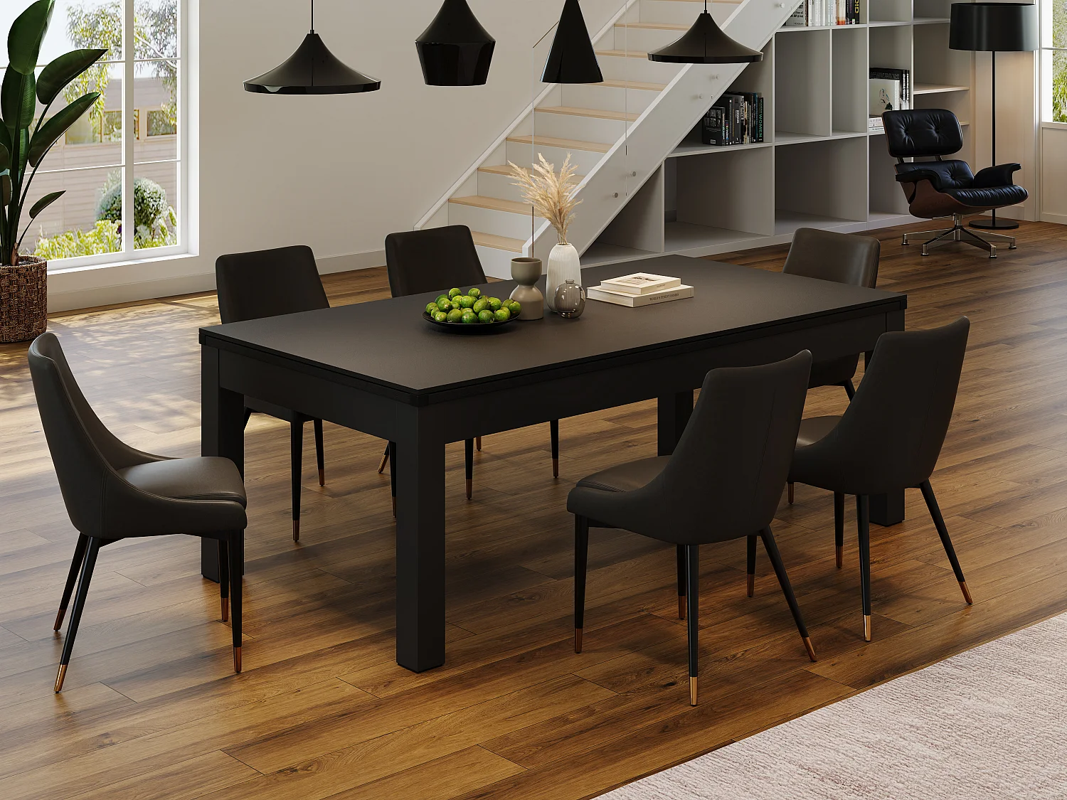 Table transformable - Billard & Ping-pong - 213 x 112 x 81.5 cm - Gris et Noir - BALTHAZAR
