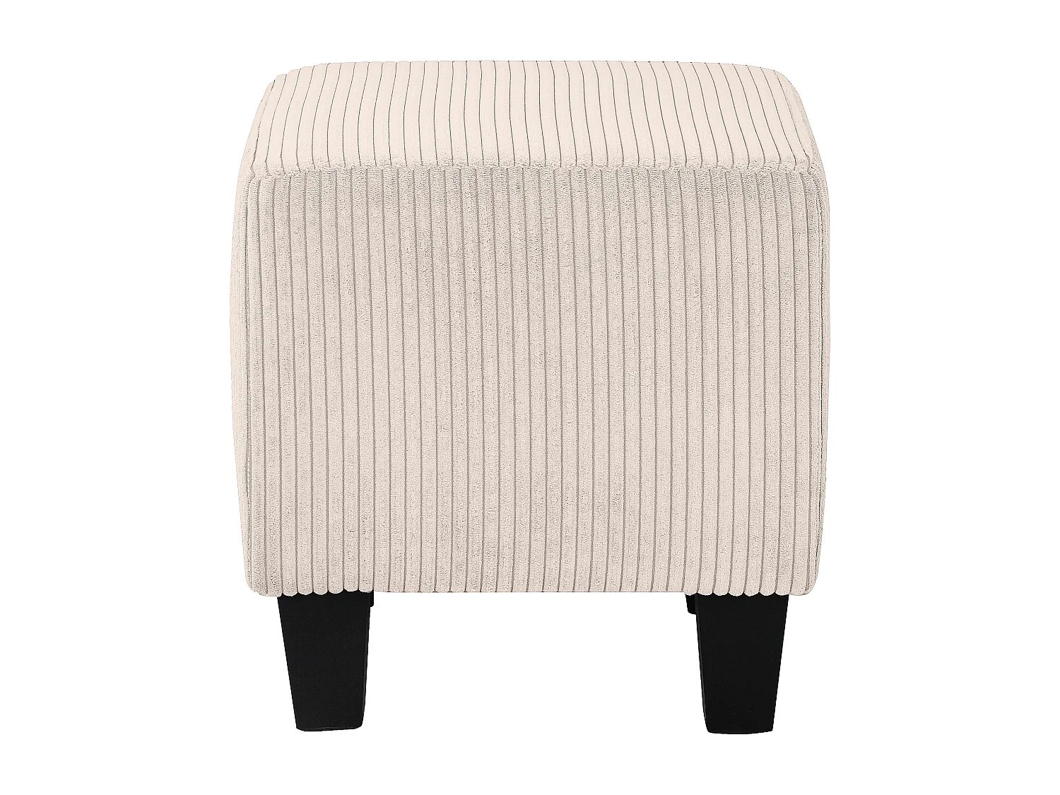 Zhili | Fauteuil avec tabouret en tissu crème