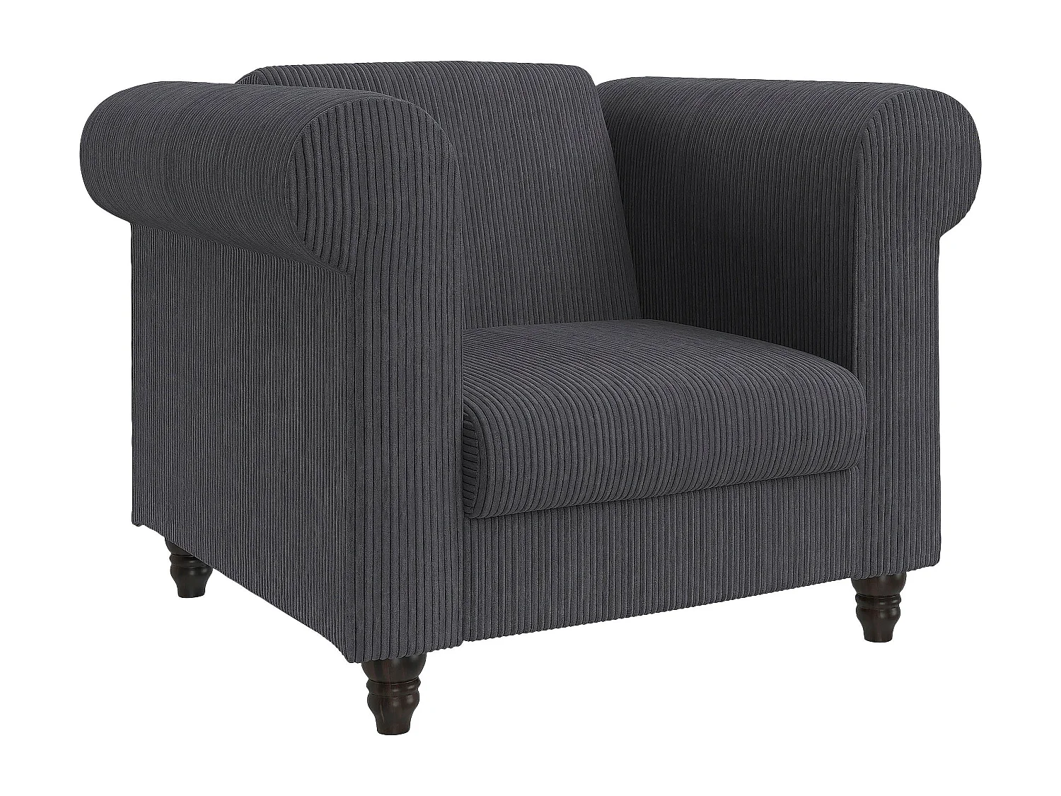 Felix II | Chaise longue en tissu anthracite