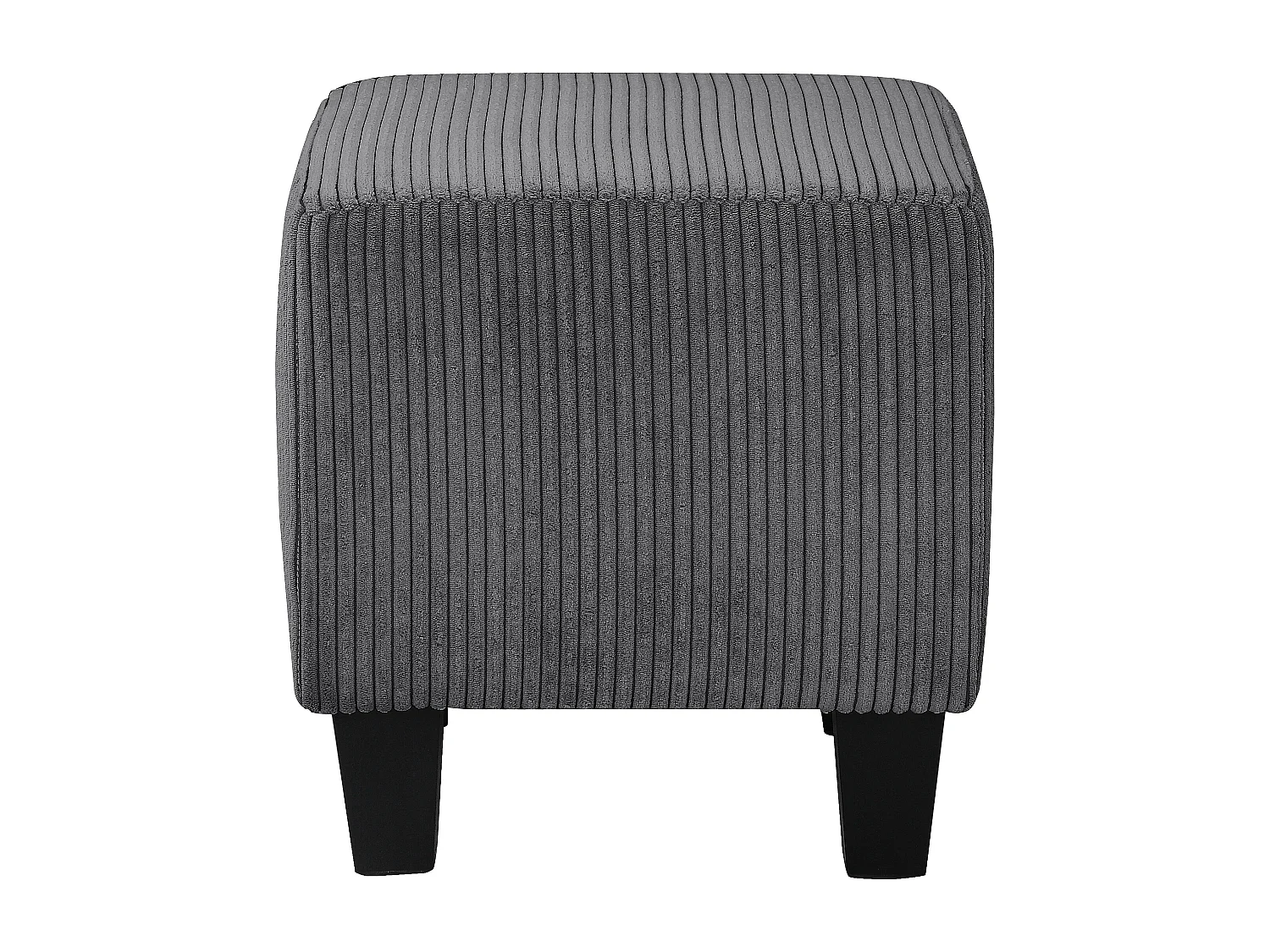 Zhili | Fauteuil avec tabouret en tissu anthracite