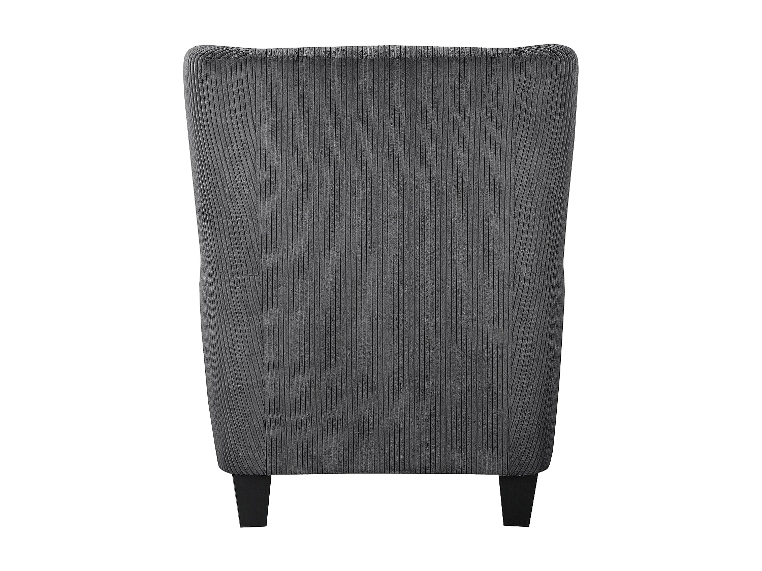 Zhili | Fauteuil avec tabouret en tissu anthracite