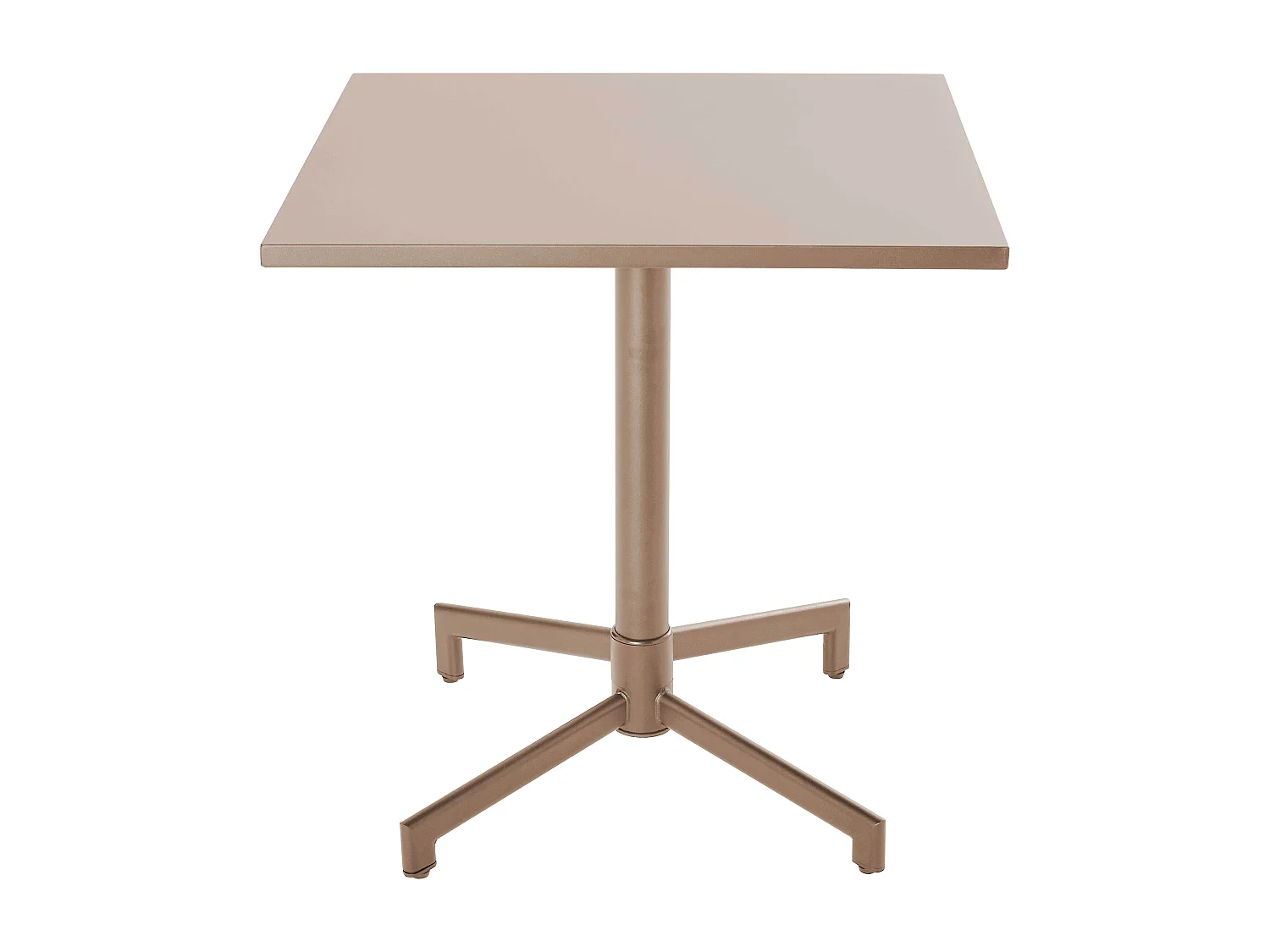 Vierkante bistro-tuintafel met opklapbaar blad, taupe