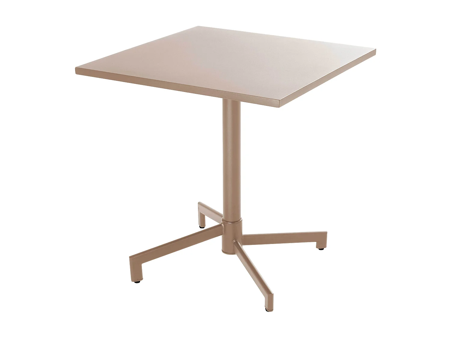 Vierkante bistro-tuintafel met opklapbaar blad, taupe