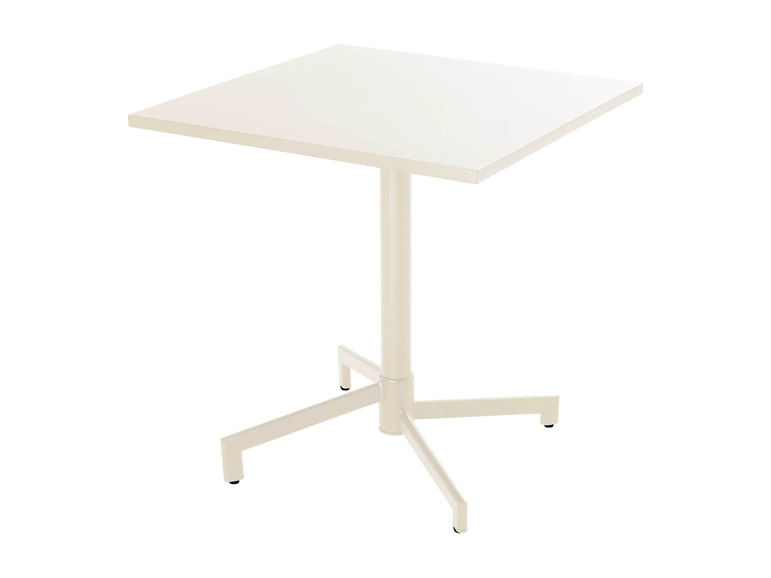 Table de jardin carrée bistrot avec plateau rabattable ivoire - Palavas