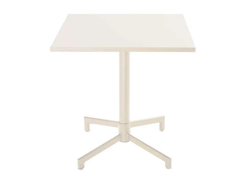 Table de jardin carrée bistrot avec plateau rabattable ivoire - Palavas