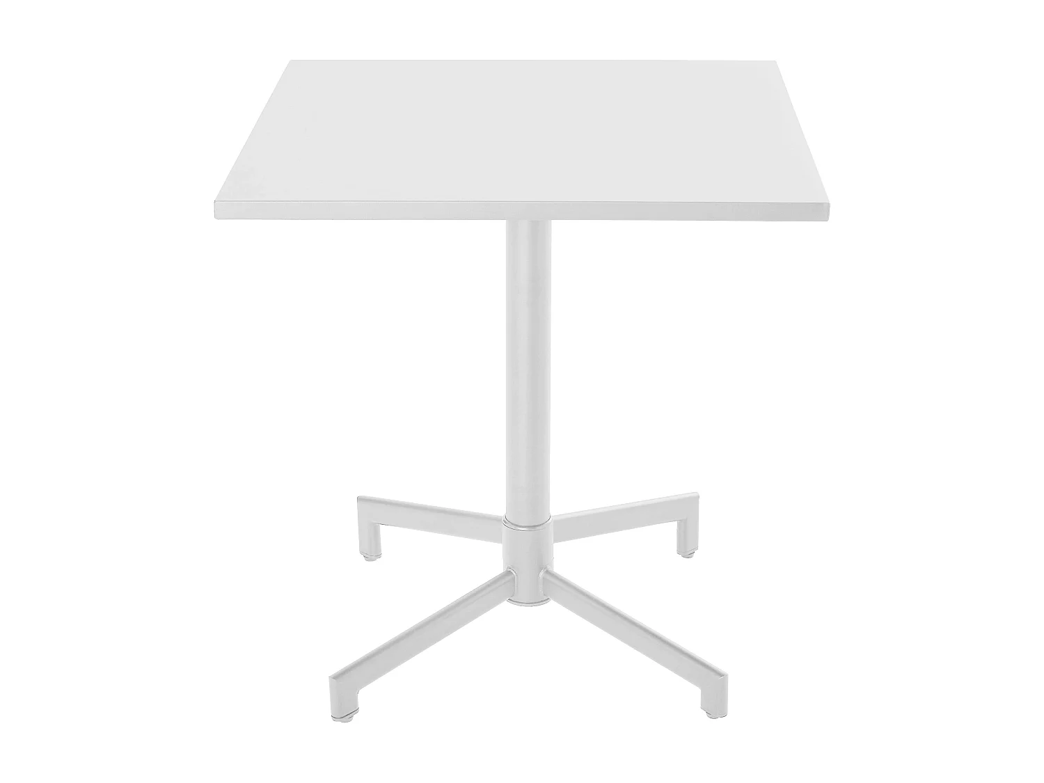 Vierkante bistro-tuintafel met wit opklapbaar blad