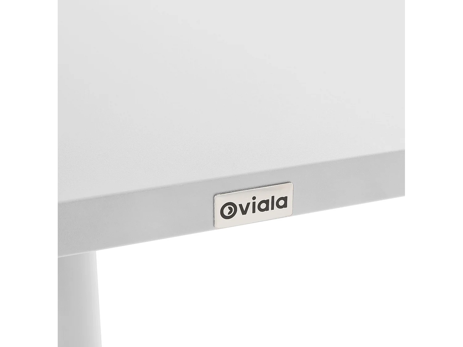 Vierkante bistro-tuintafel met wit opklapbaar blad