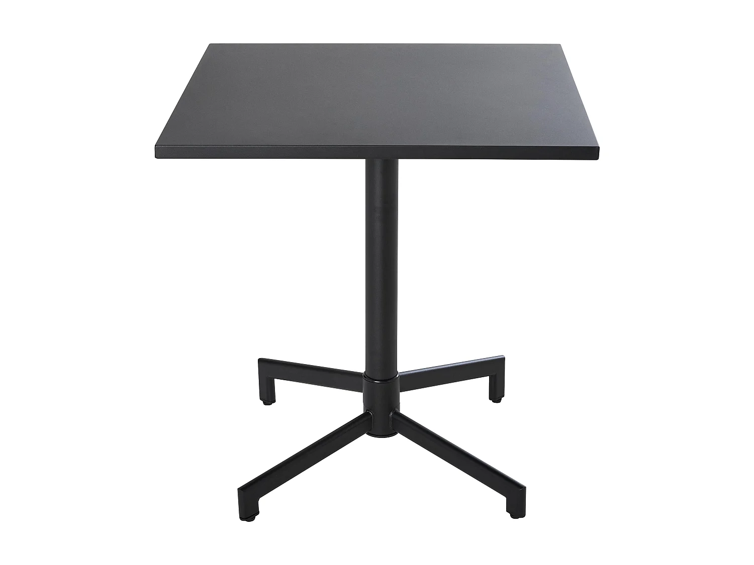 Vierkante bistro-tuintafel met opklapbaar blad, antracietgrijs