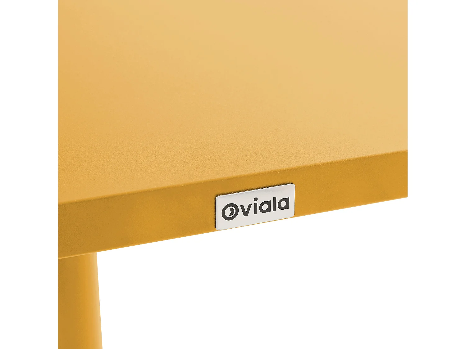 Vierkante bistro-tuintafel met opklapbaar blad, geel