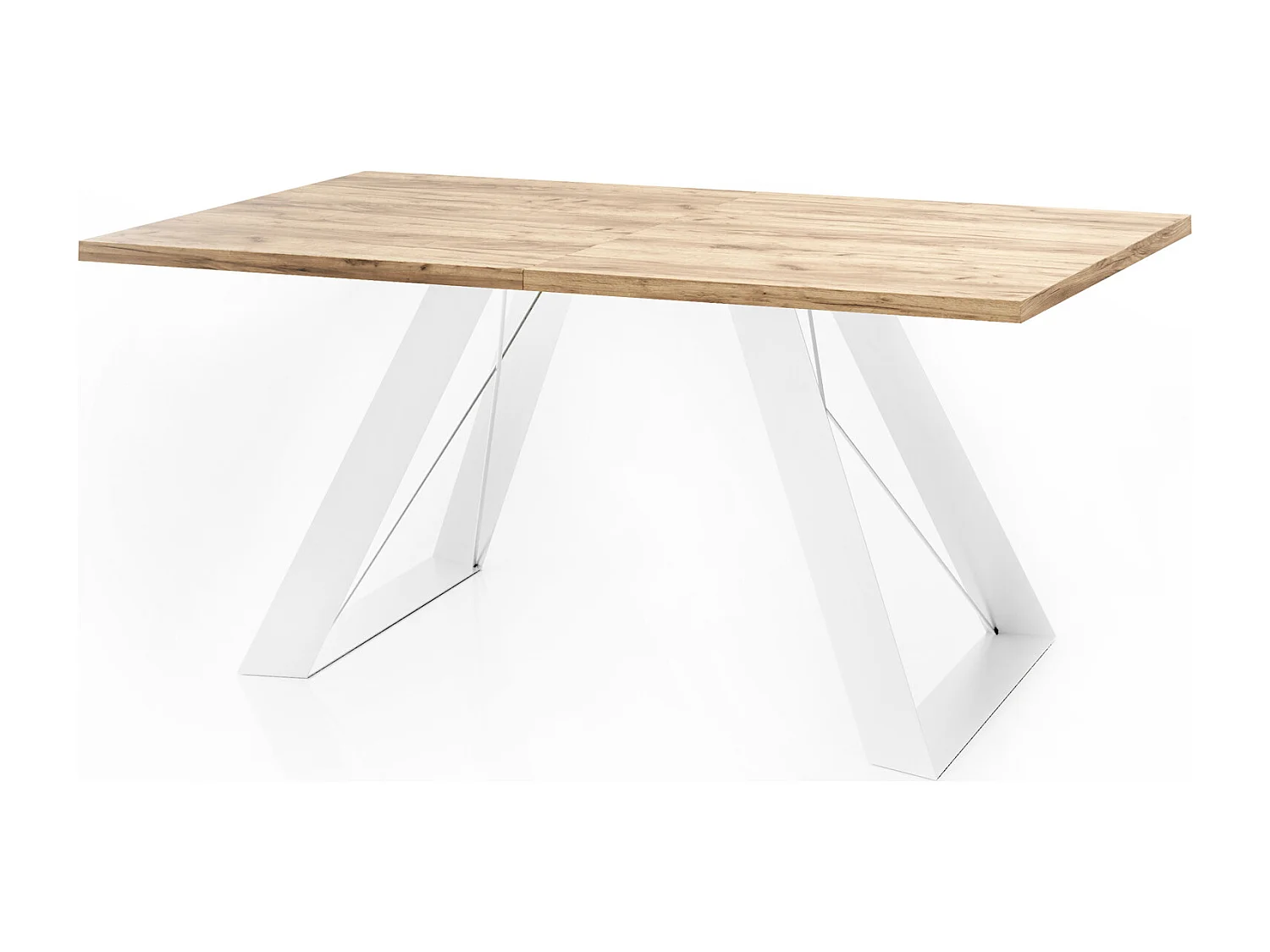 Table à Manger Rectangulaire Extensible avec Cadre Métallique Noir – Table Économiseuse d'Espace Style Loft pour Salon – Chêne Craft avec Pieds Métalliques Noirs...