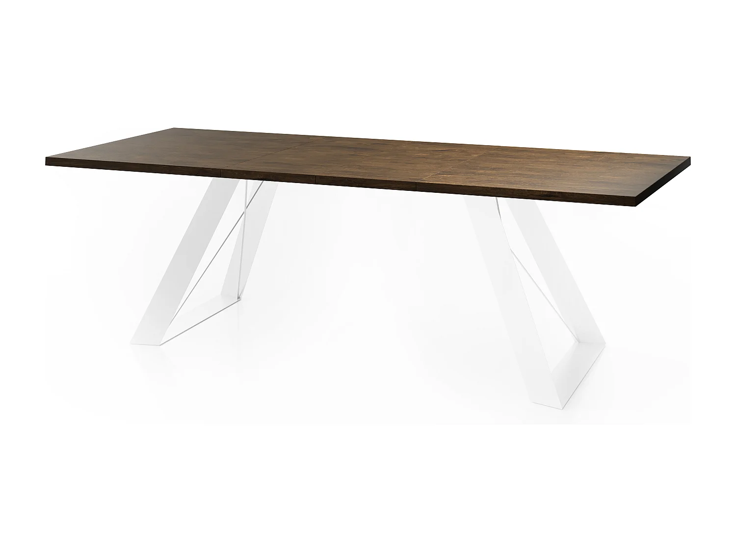 Table à Manger Rectangulaire Extensible avec Cadre Métallique Noir – Table Économiseuse d'Espace Style Loft pour Salon – Chêne Lefkas avec Pieds Métalliques Noir...