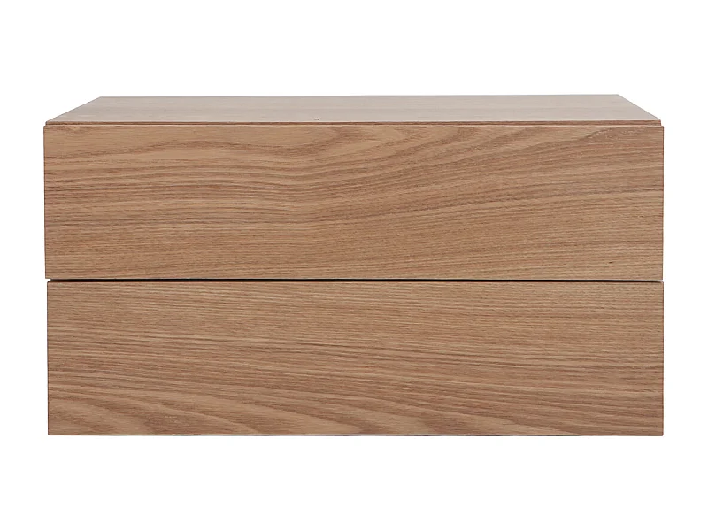 Caisson de rangement 2 tiroirs bois clair frêne MAX