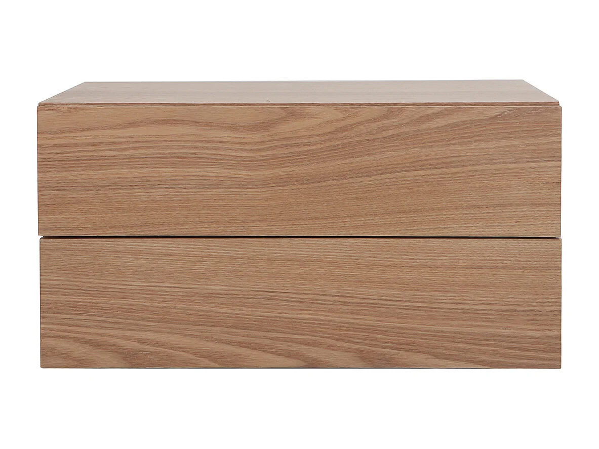 Caisson de rangement 2 tiroirs bois clair frêne MAX
