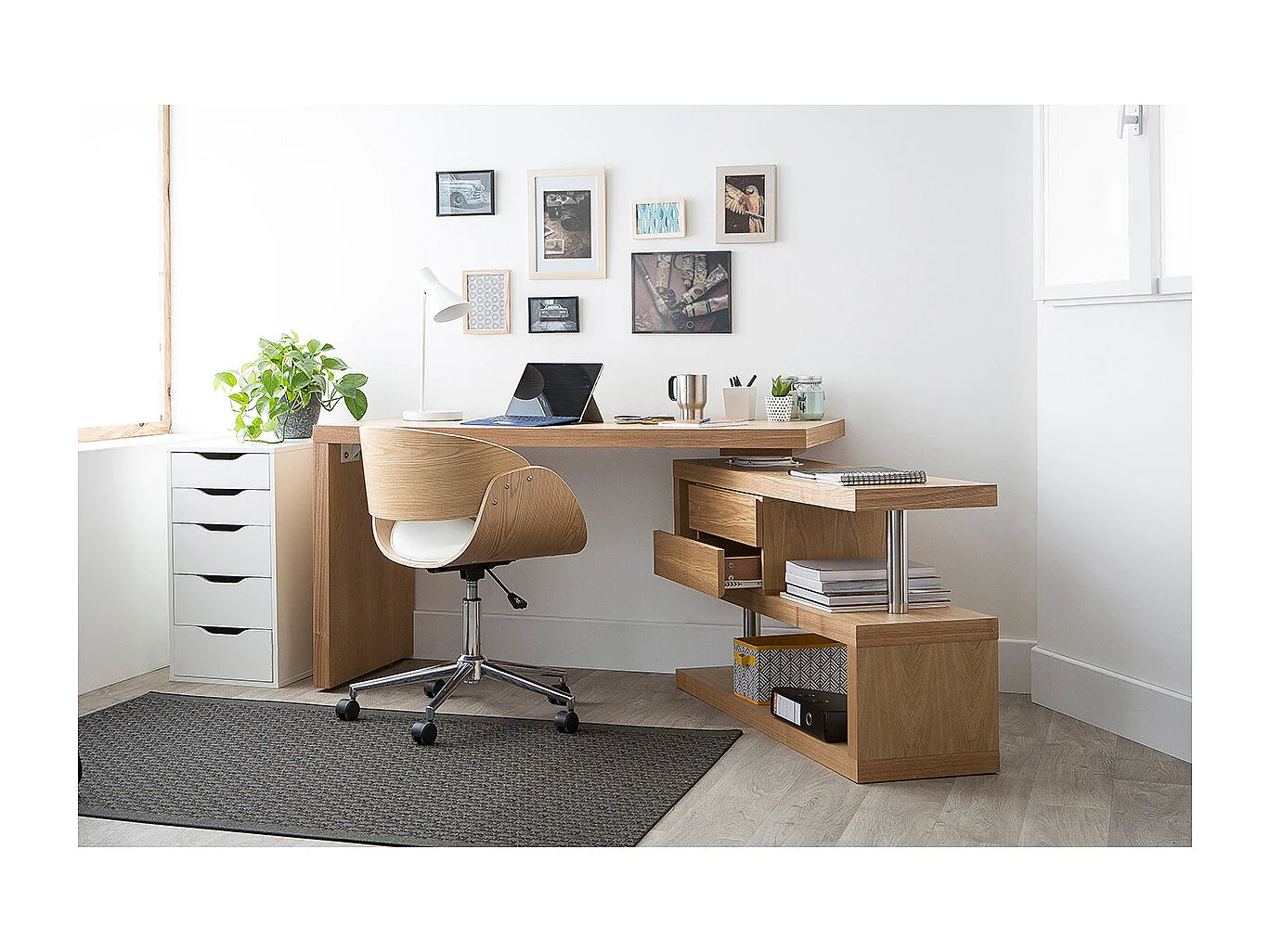 Design-Ablagekasten Holz 2 Schubladen MAX