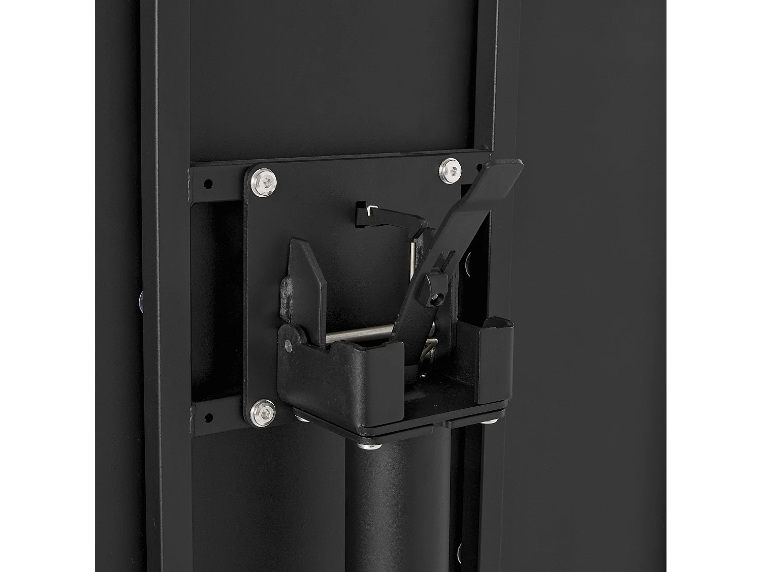 Table de jardin ronde bistrot avec plateau rabattable gris anthracite - Palavas