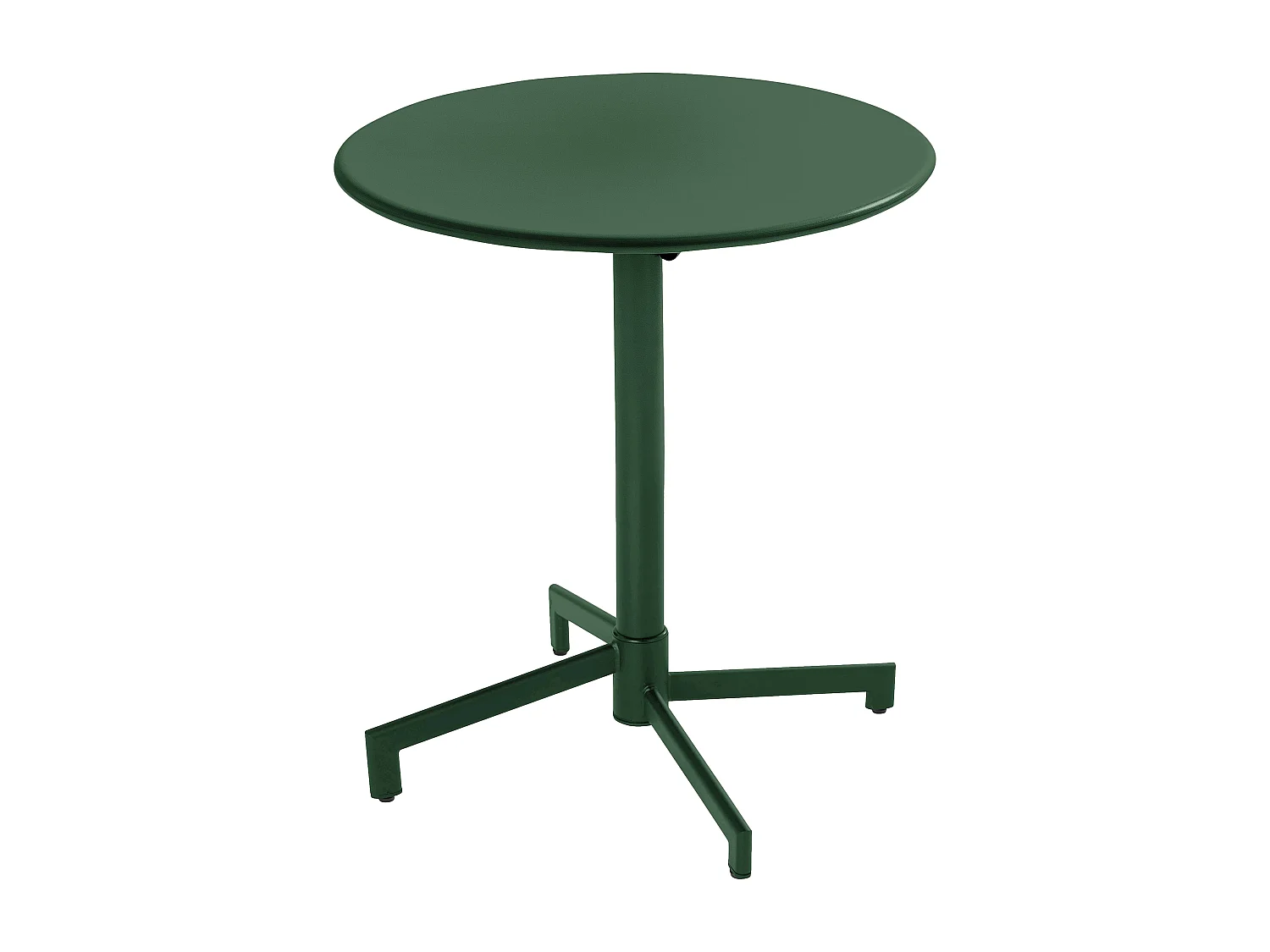 Table de jardin ronde bistrot avec plateau rabattable vert forêt - Palavas