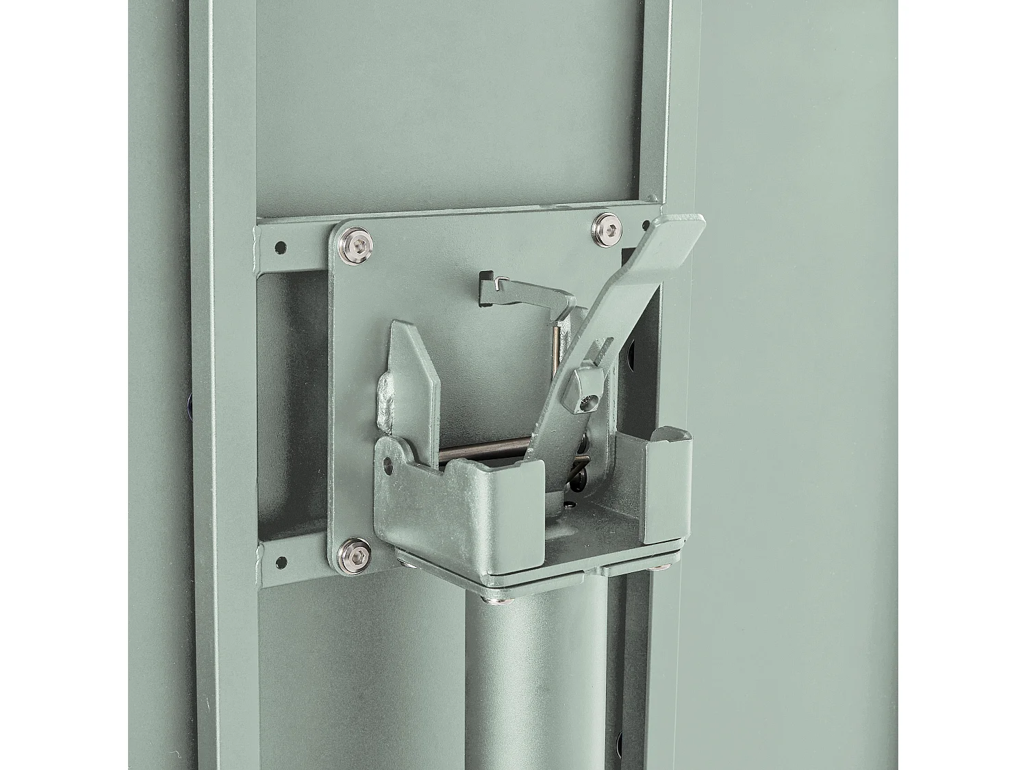 Table de jardin ronde bistrot avec plateau rabattable vert sauge - Palavas