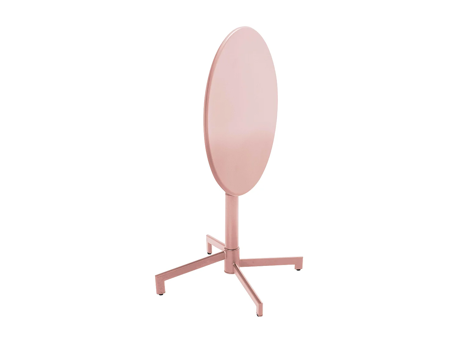 Table de jardin ronde bistrot avec plateau rabattable rose poudré - Palavas