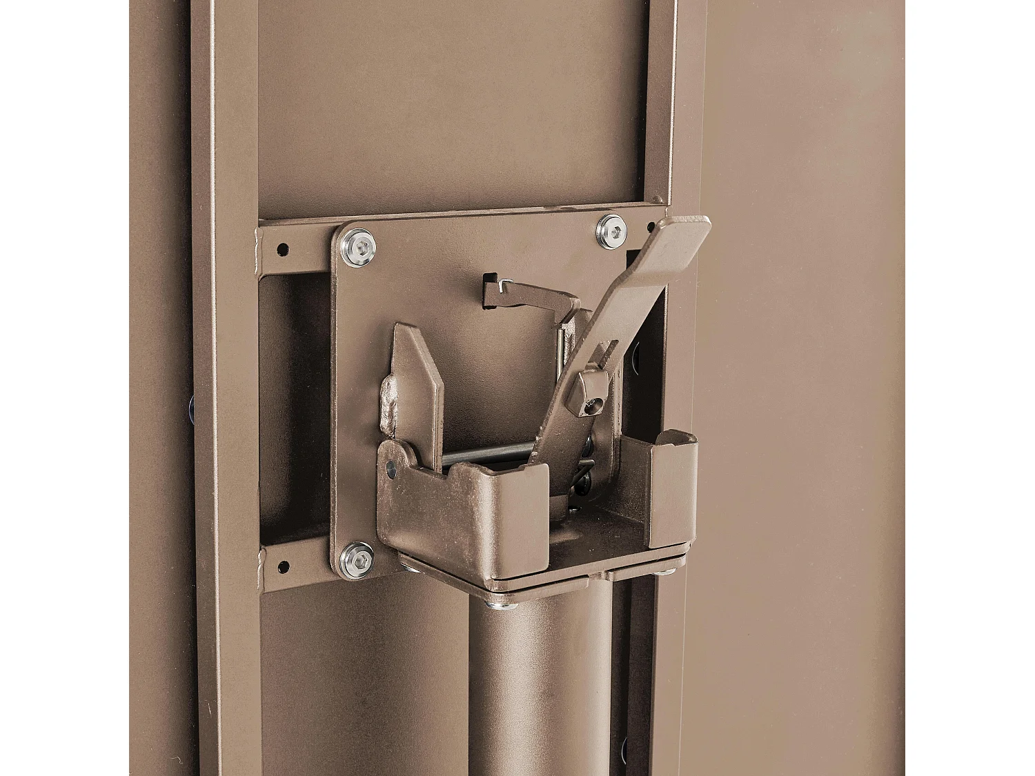 Table de jardin ronde bistrot avec plateau rabattable taupe - Palavas