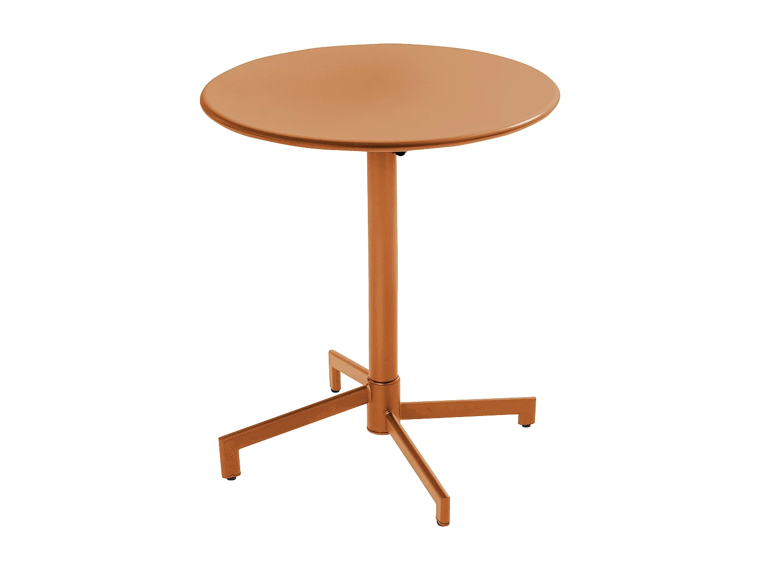 Table de jardin ronde bistrot avec plateau rabattable caramel - Palavas